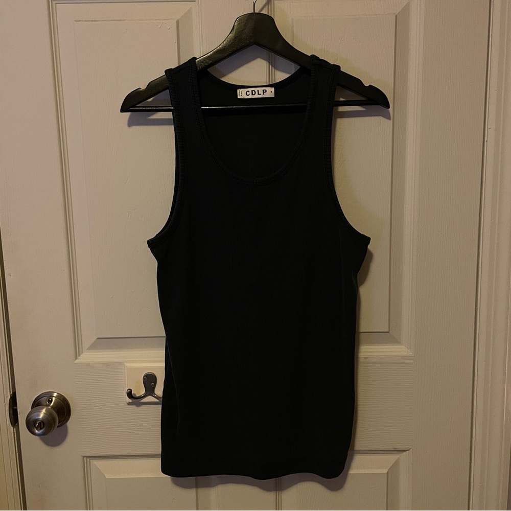 CDLP Rib Tank Top Off-Black M Tencel Lyocell Mens